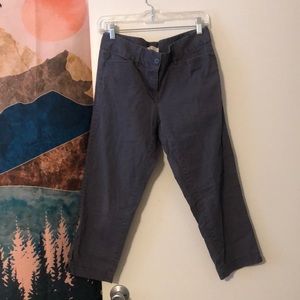 Ann Taylor Loft blue/grey chinos cropped/ankle size 6